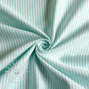 Leinen mit Baumwolle Stripe mint