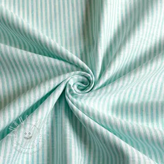 Leinen mit Baumwolle Stripe mint