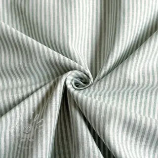 Leinen mit Baumwolle Stripe pastel green