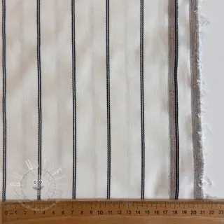 Leinen mit Viskose Pin navy