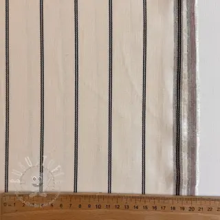 Leinen mit Viskose Pin black