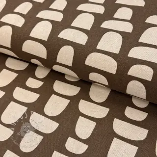 Dekostoff Linenlook Abstract brown