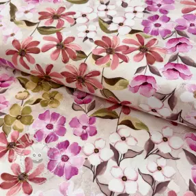 Dekostoff Floralia pink digital print