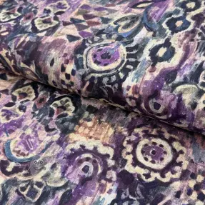 Dekostoff Abstract purple digital print