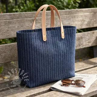 JEANS DENIM Stripe in stripe indigo
