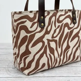 Dekostoff Linenlook Animal dark brown
