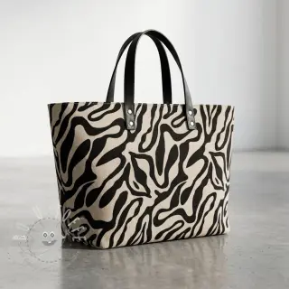 Dekostoff Linenlook Animal black
