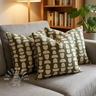 Dekostoff Linenlook Abstract green