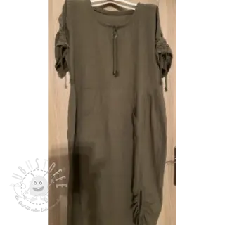 Baumwollstoff SLUB WASHED army green