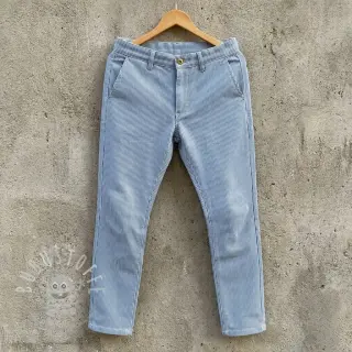 JEANS DENIM 8.5 OZ Small stripe light blue