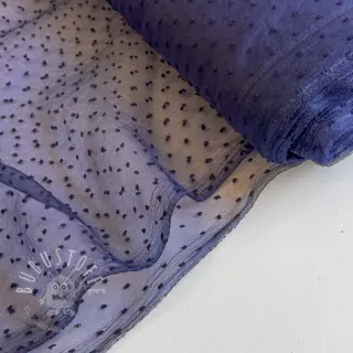 Feintüll DOTS dark blue