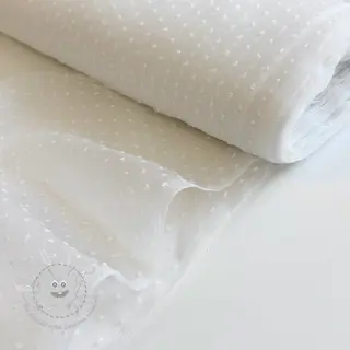 Feintüll DOTS white