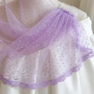 Feintüll DOTS lilac