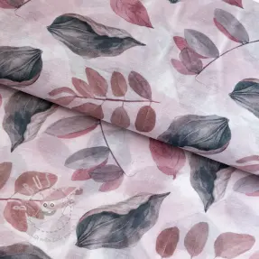 Lyocell mit Leinen und Seide Retro Flowers design B