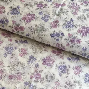 Lyocell mit Leinen und Seide Retro Flowers design C