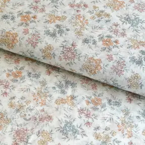 Lyocell mit Leinen und Seide Retro Flowers design E