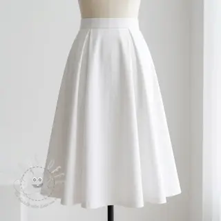 Baumwollstoff TWILL Mango white