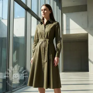 Baumwollstoff TWILL Mango olive green