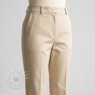 Baumwollstoff TWILL Mango pebble