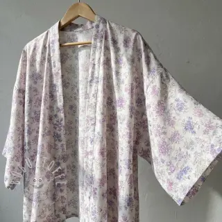 Lyocell mit Leinen und Seide Retro Flowers design C