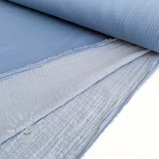 Double gauze/musselin DOUBLE FACE cloud blue