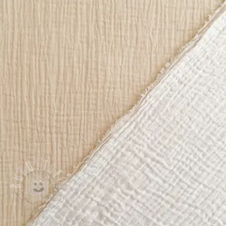 Double gauze/musselin DOUBLE FACE sand