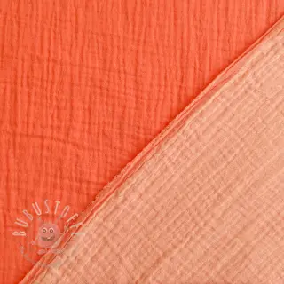 Double gauze/musselin DOUBLE FACE peach