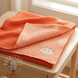 Double gauze/musselin DOUBLE FACE peach
