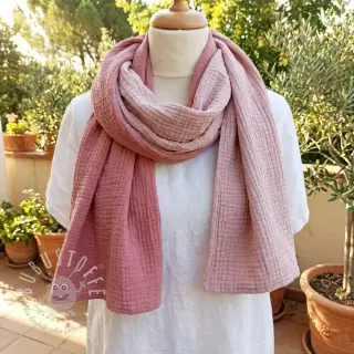 Double gauze/musselin DOUBLE FACE lilac