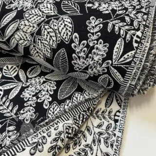 Dekostoff jacquard Valerian allover noir