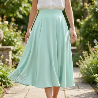 Viskosestoff leinen BUBBLY misty jade