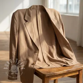Viskosestoff leinen BUBBLY taupe