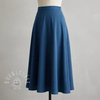 Viskosestoff leinen BUBBLY old blue