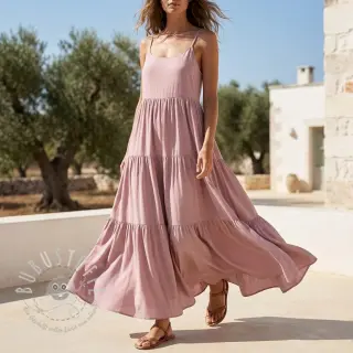 Viskosestoff leinen BUBBLY lilac