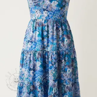 Viskosestoff RAYON POPLIN Blossoms design C