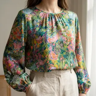 Viskosestoff RAYON POPLIN Eve design B