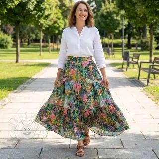 Viskosestoff RAYON POPLIN Eve design B