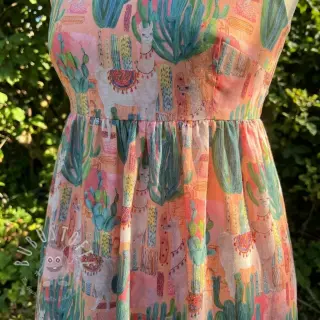 Baumwollstoff VOILE Llama digital print