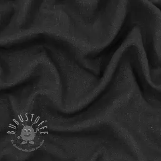 Viskosestoff leinen WASHED black