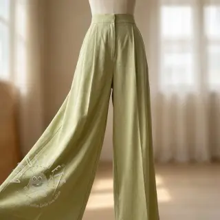 Viskosestoff leinen WASHED light lime