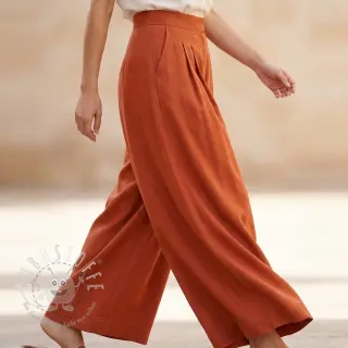 Viskosestoff leinen WASHED terracotta