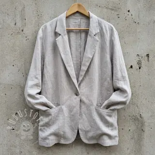 Viskosestoff leinen WASHED light grey
