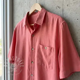 Viskosestoff leinen WASHED coral