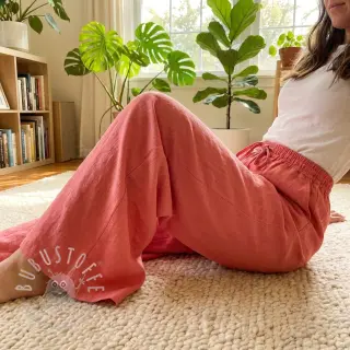 Viskosestoff leinen WASHED coral