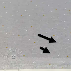 Baumwollstoff Sweet bear star light grey ORGANIC 2nd class