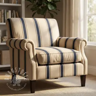 Dekostoff DOBBY Stripe RIVIERA LARGE blue