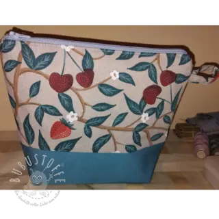 Dekostoff Linenlook Strawberry Cherry