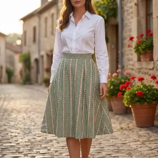 Baumwollstoff COSY vert