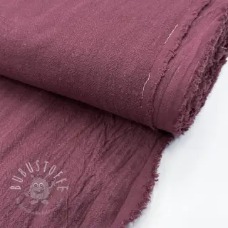 Leinenstoff gewaschen STONEWASHED PREMIUM bordeaux