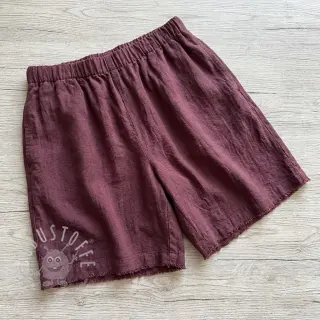 Leinenstoff gewaschen STONEWASHED PREMIUM bordeaux